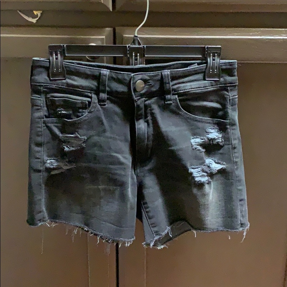 Hi-Rise Black Shorts
